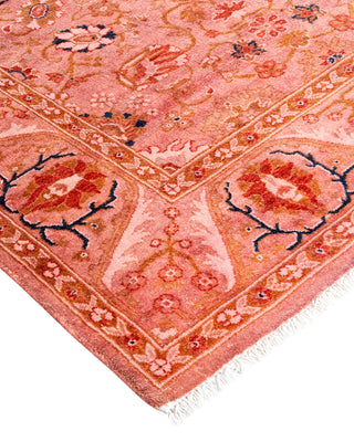 Modern Overdyed Hand Knotted Wool Pink Area Rug 3' 1" x 5' 7"