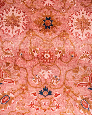 Modern Overdyed Hand Knotted Wool Pink Area Rug 3' 1" x 5' 7"