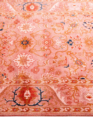 Contemporary Hand Knotted Overdyed Pink Area Rug 3' 1" x 5' 7"