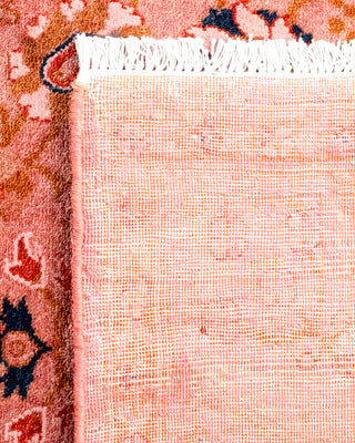 Modern Overdyed Hand Knotted Wool Pink Area Rug 3' 1" x 5' 7"