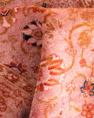 Contemporary Hand Knotted Overdyed Pink Area Rug 3' 1" x 5' 7"
