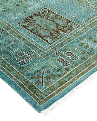Contemporary Hand Knotted Overdyed Blue Area Rug 3' 2" x 5' 2"