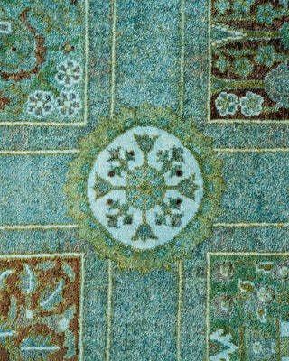 Contemporary Hand Knotted Overdyed Blue Area Rug 3' 2" x 5' 2"