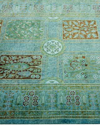 Contemporary Hand Knotted Overdyed Blue Area Rug 3' 2" x 5' 2"