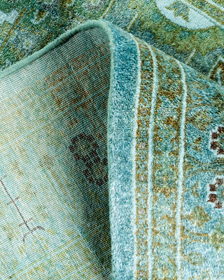 Contemporary Hand Knotted Overdyed Blue Area Rug 3' 2" x 5' 2"