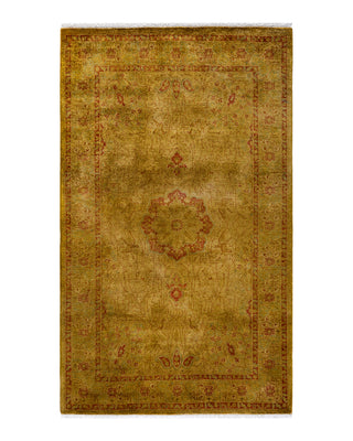 Contemporary Fine Vibrance Brown Wool Area Rug 3' 2" x 5' 2"