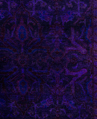 Overdyed One-of-a-Kind Wool Purple Runner 2' 6" x 10' 3"