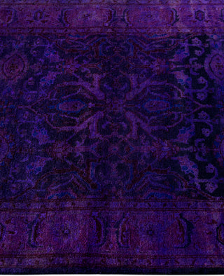 Overdyed One-of-a-Kind Wool Purple Runner 2' 6" x 10' 3"