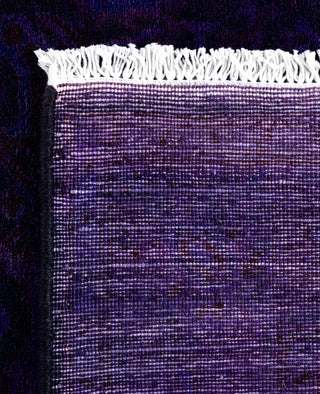 Overdyed One-of-a-Kind Wool Purple Runner 2' 6" x 10' 3"