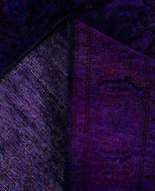 Overdyed One-of-a-Kind Wool Purple Runner 2' 6" x 10' 3"