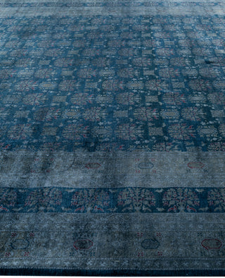 Overdyed One-of-a-Kind Wool Black Area Rug 10' 0" x 14' 2"