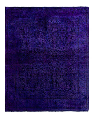 Fine Vibrance, One-of-a-Kind Hand-Knotted Area Rug  - Purple, 8' 1" x 10' 0"