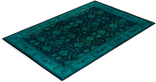Overdyed Hand-Knotted Purple Area Rug 6' 1" x 9' 2"