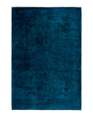 Fine Vibrance, One-of-a-Kind Hand-Knotted Area Rug  - Blue, 5' 10" x 8' 8"