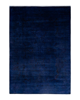Fine Vibrance, One-of-a-Kind Hand-Knotted Area Rug  - Purple, 6' 2" x 8' 7"