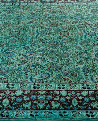 Fine Vibrance, One-of-a-Kind Hand-Knotted Area Rug  - Green, 6' 0" x 8' 10"