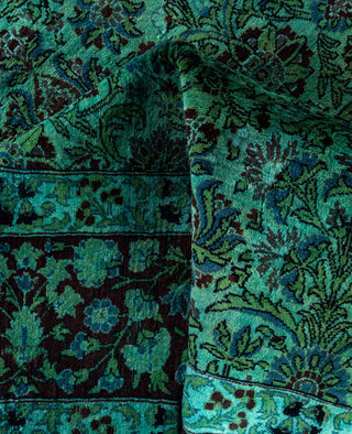 Fine Vibrance, One-of-a-Kind Hand-Knotted Area Rug  - Green, 6' 0" x 8' 10"
