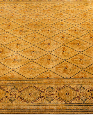 Overdyed Hand-Knotted Wool Modern-Contemporary Gold Area Rug 6' 2" x 9' 2"