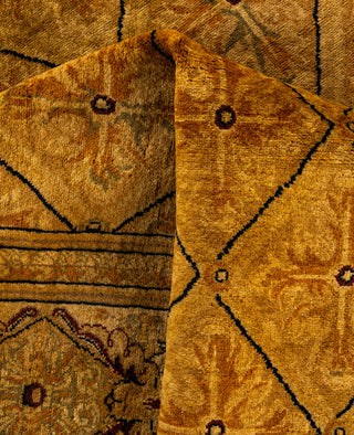 Overdyed Hand-Knotted Wool Modern-Contemporary Gold Area Rug 6' 2" x 9' 2"