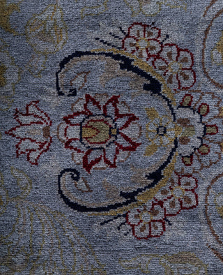 Contemporary Overdyed Wool Hand Knotted Gray Area Rug 9' 1" x 12' 1"