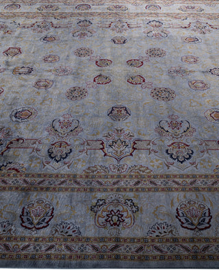 Contemporary Overdyed Wool Hand Knotted Gray Area Rug 9' 1" x 12' 1"