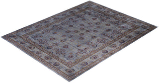 Contemporary Overdyed Wool Hand Knotted Gray Area Rug 9' 1" x 12' 1"