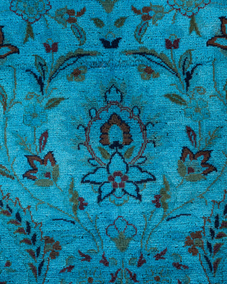 Contemporary Fine Vibrance Blue Wool Area Rug - 10' 2" x 14' 7"
