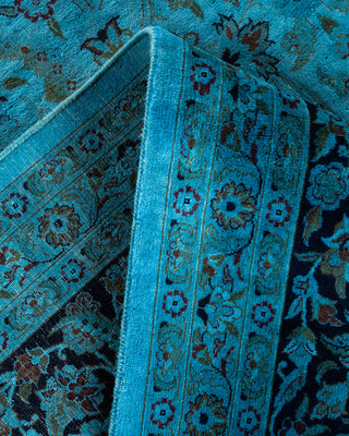 Contemporary Fine Vibrance Blue Wool Area Rug - 10' 2" x 14' 7"