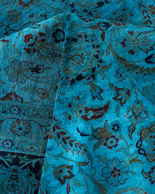 Contemporary Fine Vibrance Blue Wool Area Rug - 10' 2" x 14' 7"