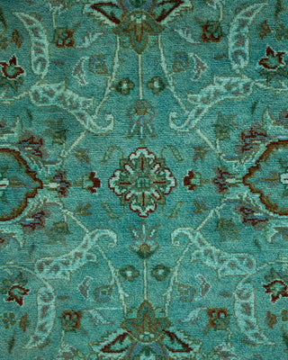 Contemporary Hand-Knotted Overdyed Blue Area Rug 3' 2" x 5' 4"