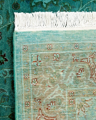 Contemporary Hand-Knotted Overdyed Blue Area Rug 3' 2" x 5' 4"