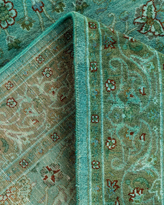 Contemporary Hand-Knotted Overdyed Blue Area Rug 3' 2" x 5' 4"
