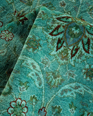 Contemporary Hand-Knotted Overdyed Blue Area Rug 3' 2" x 5' 4"