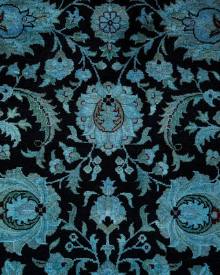Contemporary Hand-Knotted Overdyed Blue Area Rug 3' 1" x 5' 2"