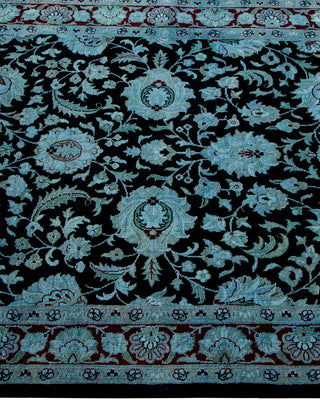 Contemporary Hand-Knotted Overdyed Blue Area Rug 3' 1" x 5' 2"
