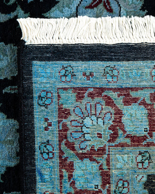 Contemporary Hand-Knotted Overdyed Blue Area Rug 3' 1" x 5' 2"