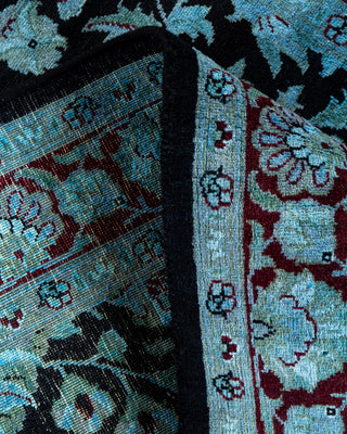 Contemporary Hand-Knotted Overdyed Blue Area Rug 3' 1" x 5' 2"