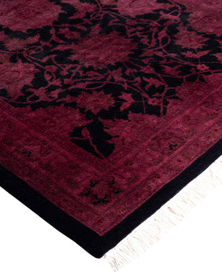 Overdyed Hand-Knotted Wool Modern-Contemporary Purple Area Rug 2' 8" x 4' 4"
