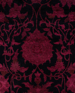 Overdyed Hand-Knotted Wool Modern-Contemporary Purple Area Rug 2' 8" x 4' 4"