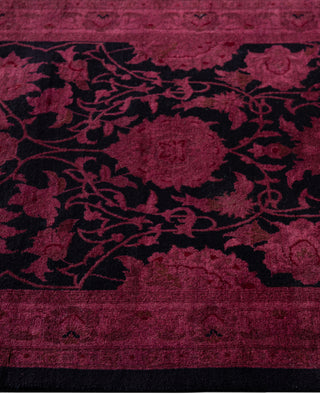 Overdyed Hand-Knotted Wool Modern-Contemporary Purple Area Rug 2' 8" x 4' 4"
