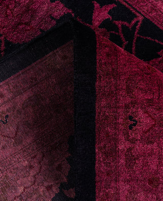 Overdyed Hand-Knotted Wool Modern-Contemporary Purple Area Rug 2' 8" x 4' 4"