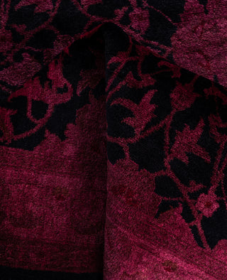 Overdyed Hand-Knotted Wool Modern-Contemporary Purple Area Rug 2' 8" x 4' 4"