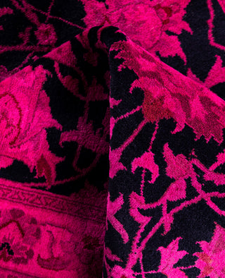 Overdyed Hand-Knotted Wool Modern-Contemporary Pink Area Rug 2' 8" x 4' 3"