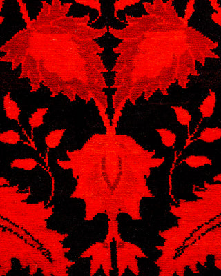 Contemporary Hand-Knotted Overdyed Red Area Rug 3' 1" x 5' 0"