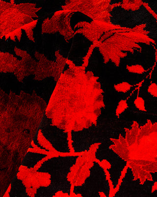 Contemporary Hand-Knotted Overdyed Red Area Rug 3' 1" x 5' 0"