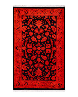 Modern Fine Vibrance Red Area Rug 3' 1" x 5' 0"