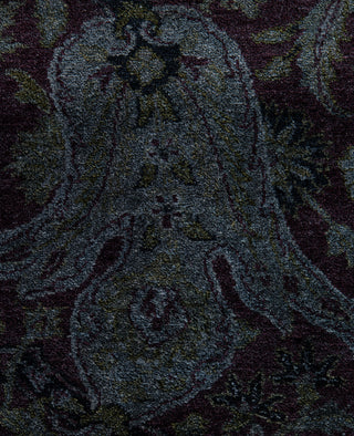 Contemporary Overdyed Wool Hand Knotted Black Area Rug 9' 3" x 12' 1"