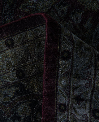 Contemporary Overdyed Wool Hand Knotted Black Area Rug 9' 3" x 12' 1"