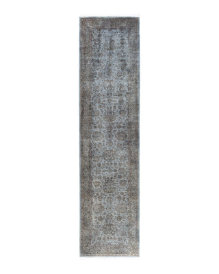 Fine Vibrance, One-of-a-Kind Hand-Knotted Runner Rug  - Gray, 2' 7" x 10' 7"