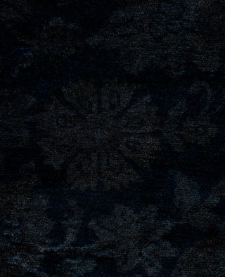 Contemporary Overdyed Wool Hand Knotted Black Area Rug 4' 3" x 6' 1"